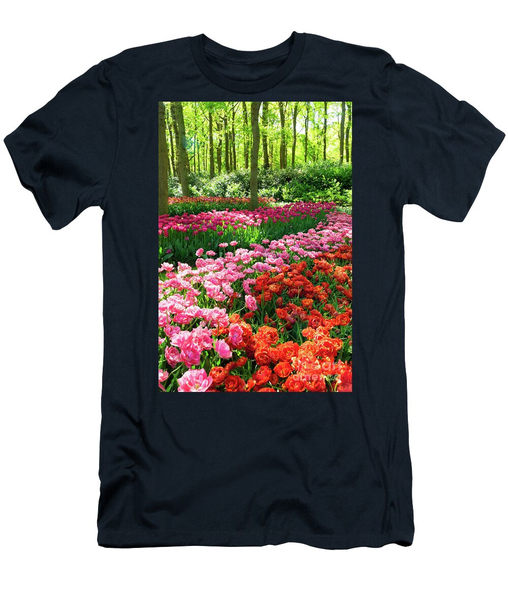Netherlands T-Shirt featuring the photograph Tulis in Park by Anastasy Yarmolovich