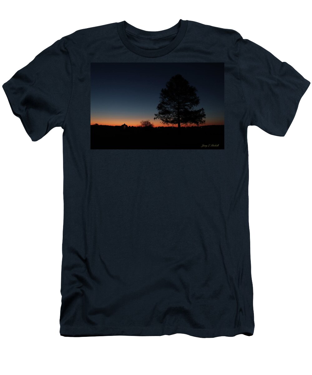 Dawn T-Shirt featuring the photograph Almost Light by Jerry Mitchell