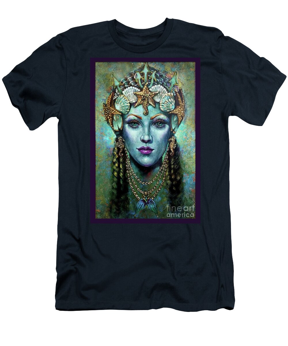 Sea Goddess T-Shirt featuring the painting Amphitrite by Geraldine Arata