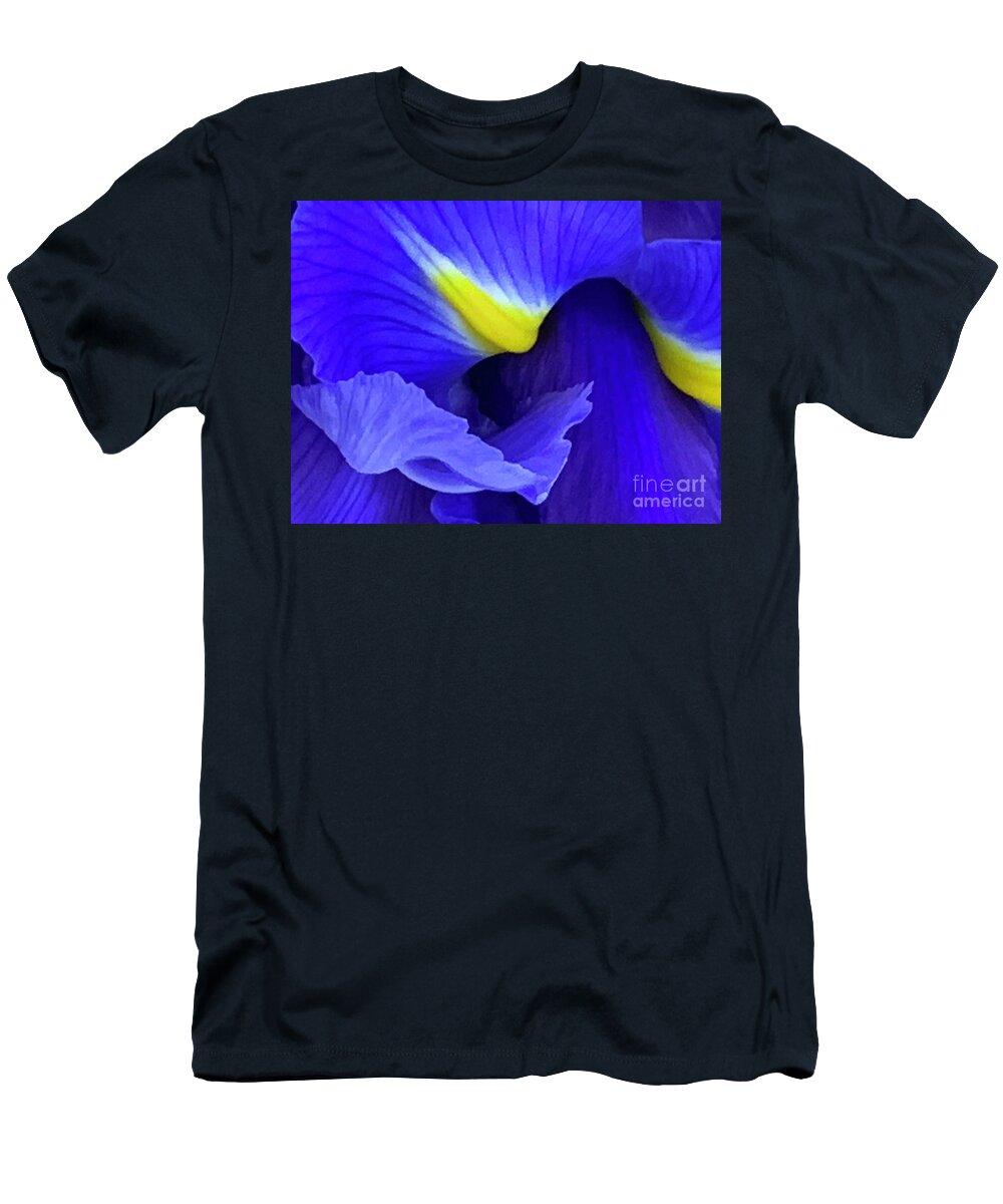 Iris T-Shirt featuring the photograph An Iris Never Blinks by Tiesa Wesen