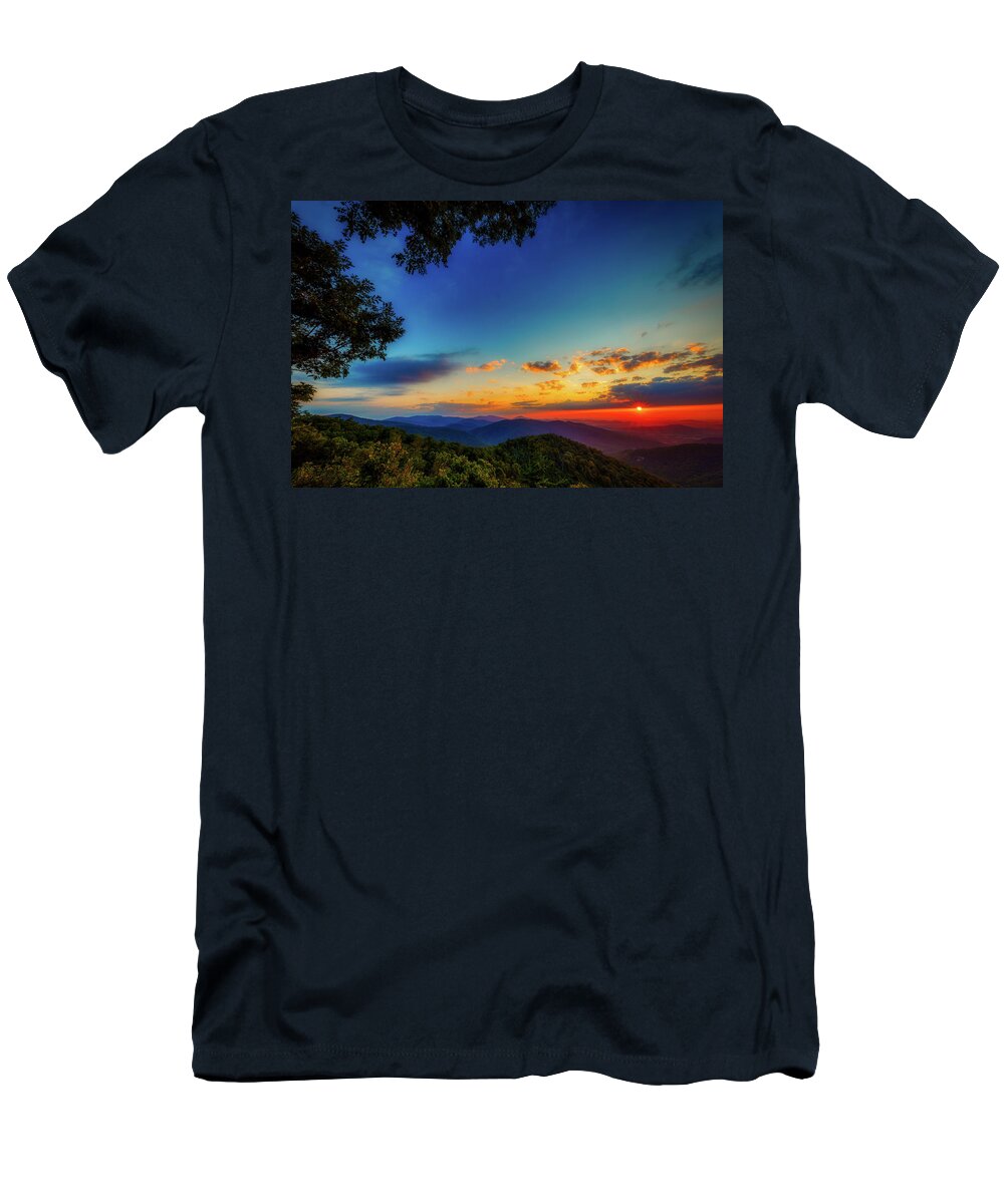 Shenandoah National Park T-Shirt featuring the photograph Beautiful Shenandoah Sunrise by Mountain Dreams