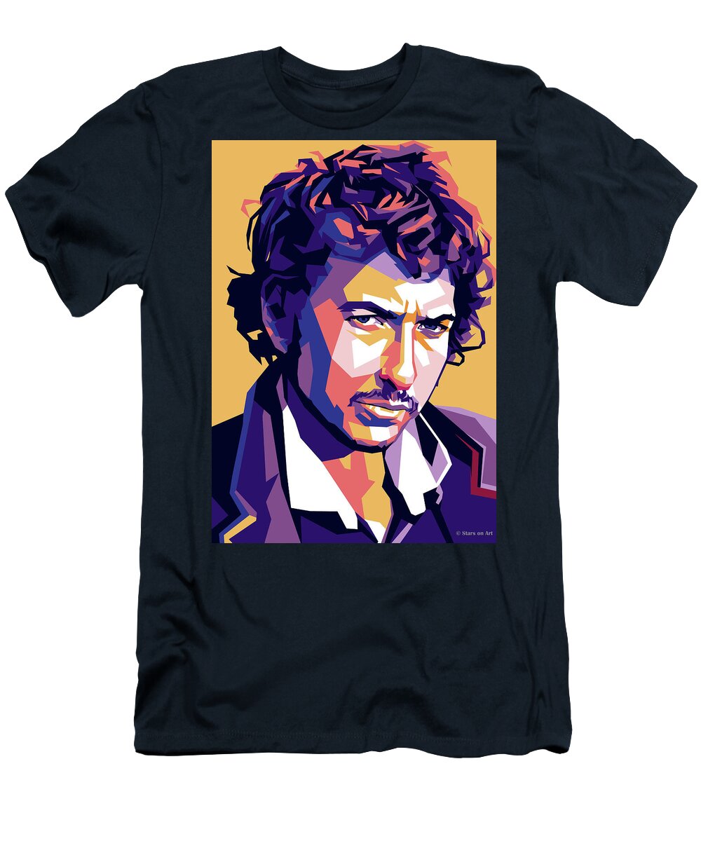 Bob T-Shirt featuring the digital art Bob Dylan by Movie World Posters