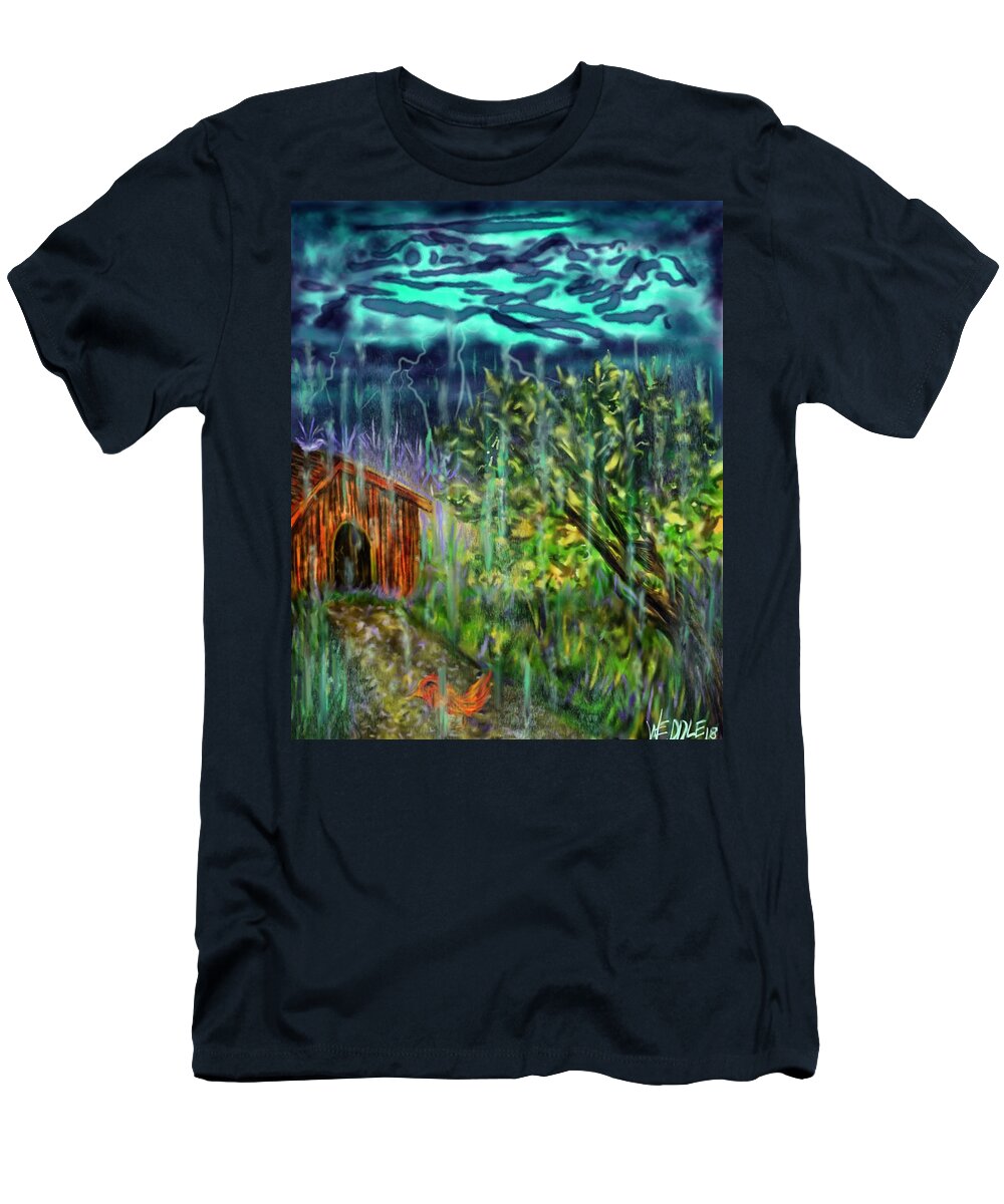 Country T-Shirt featuring the digital art Country Storm by Angela Weddle