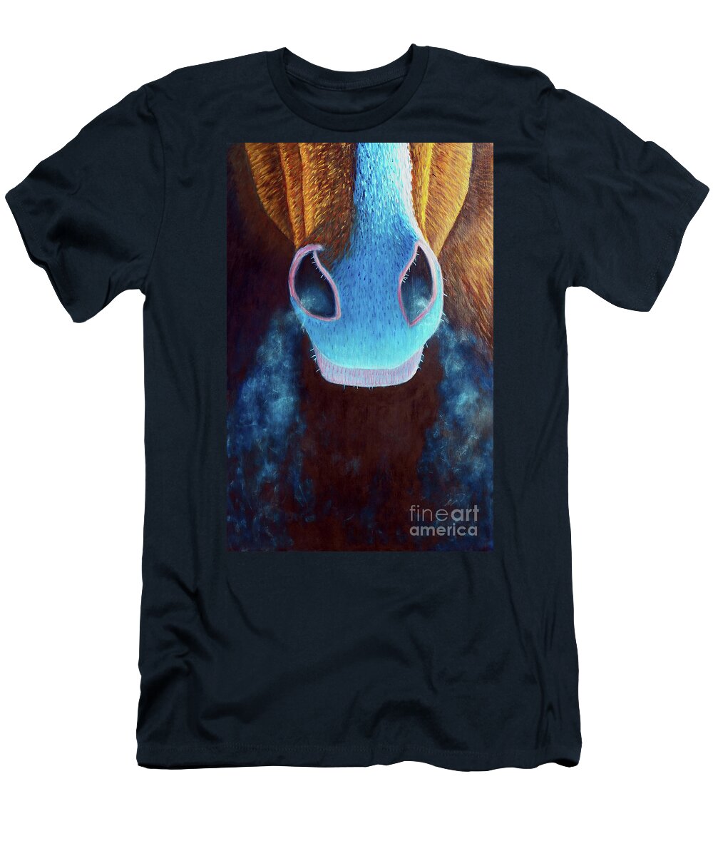 Horse T-Shirt featuring the painting Daybreak by Brian Commerford