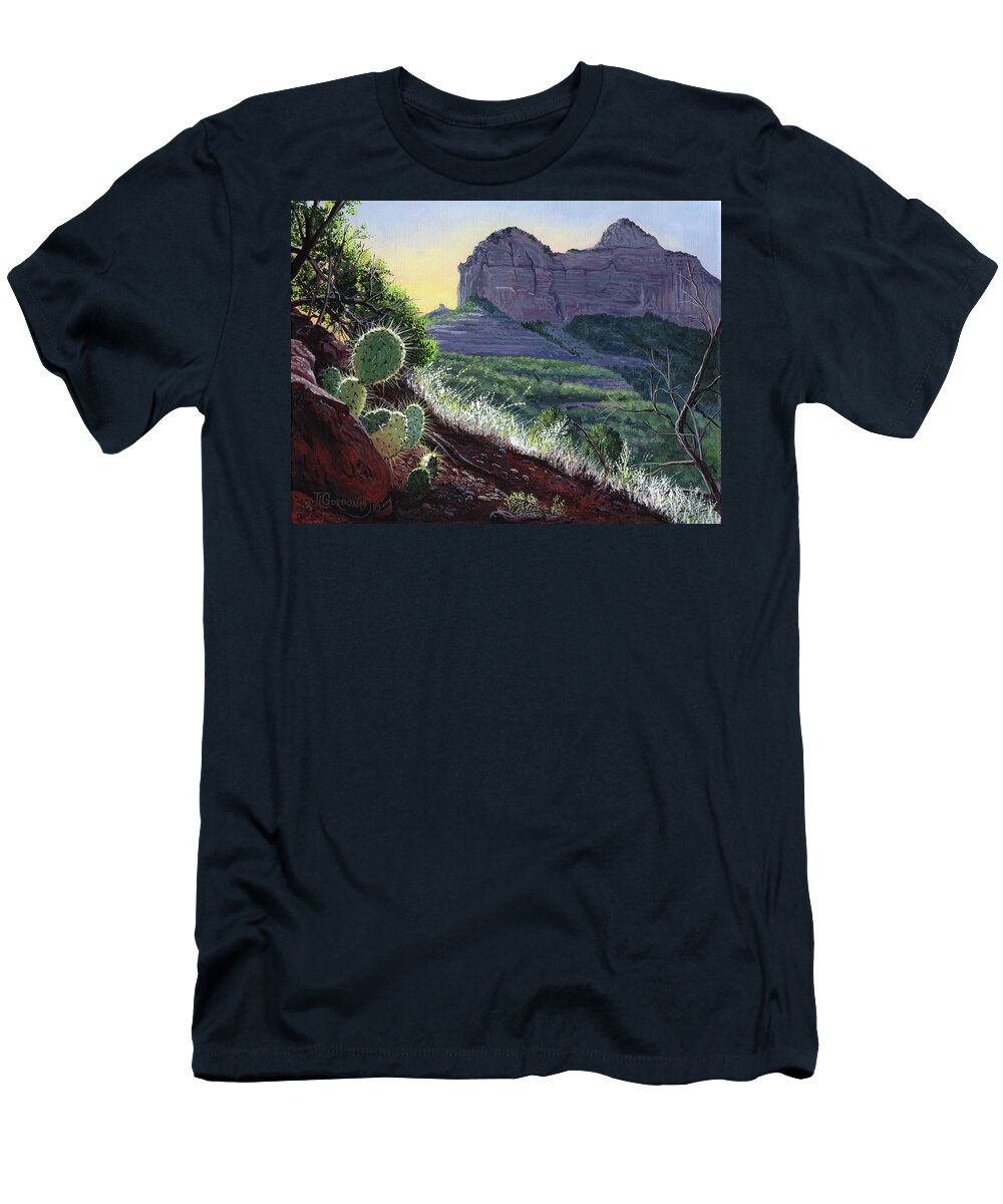 T L T-Shirt featuring the painting First light by Timithy L Gordon