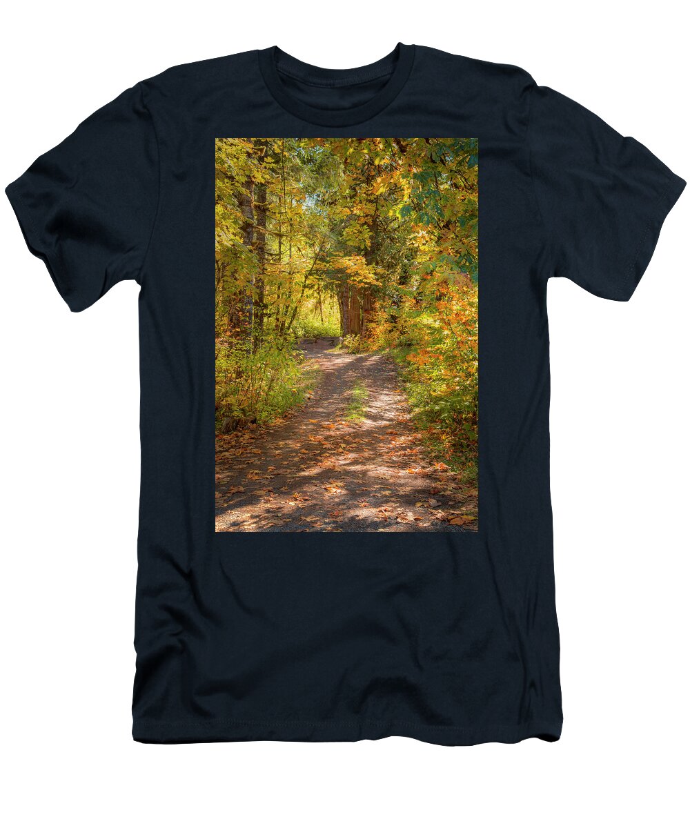 National T-Shirt featuring the photograph Forest Road 0905 by Kristina Rinell