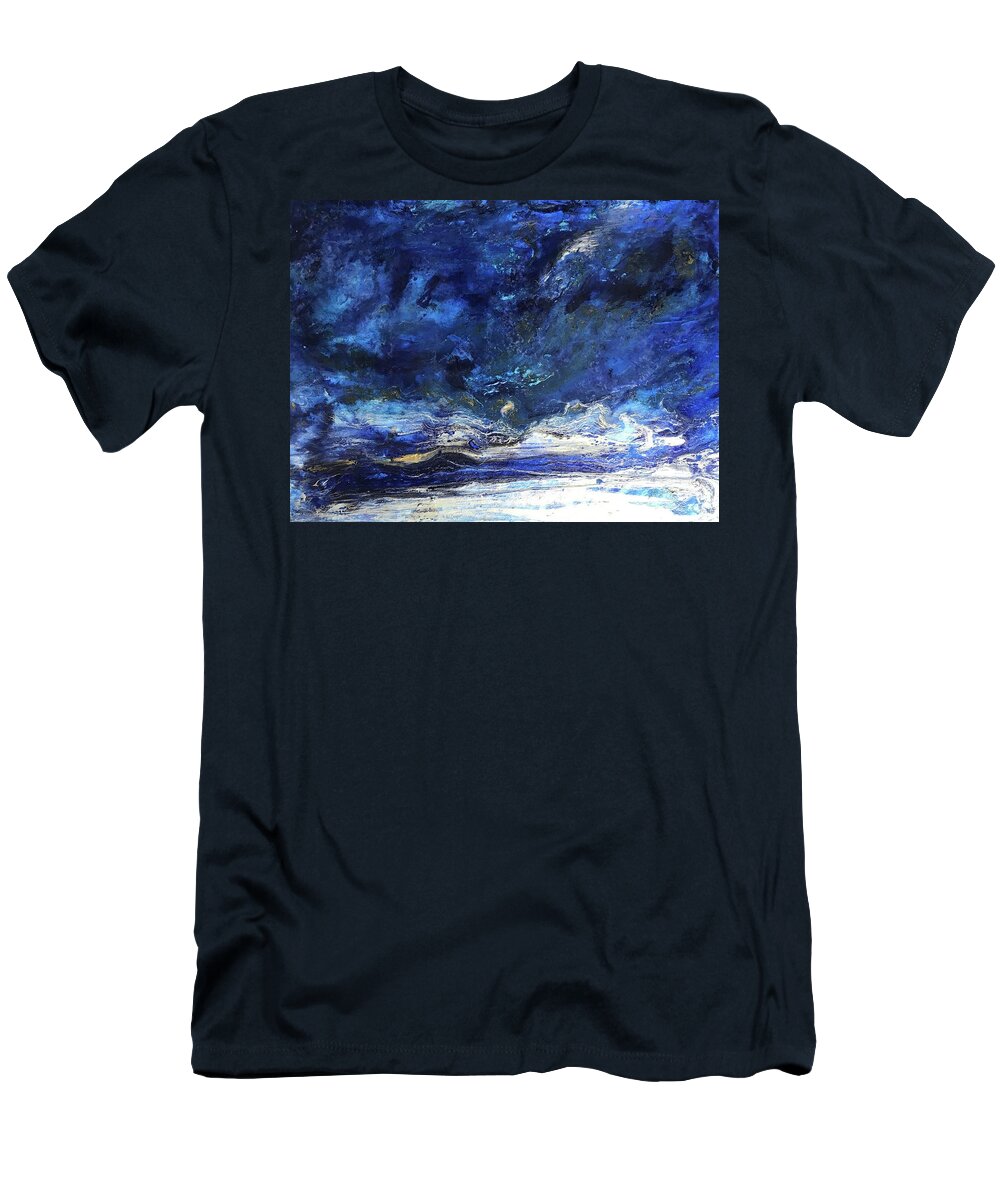 Galaxy T-Shirt featuring the painting Galactica by Medge Jaspan