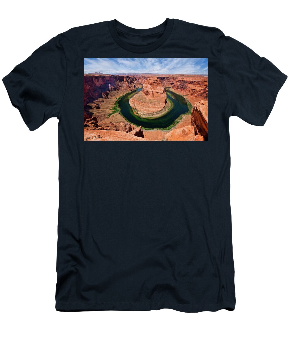 Arid Climate T-Shirt featuring the photograph Horseshoe Bend on the Colorado River by Jeff Goulden
