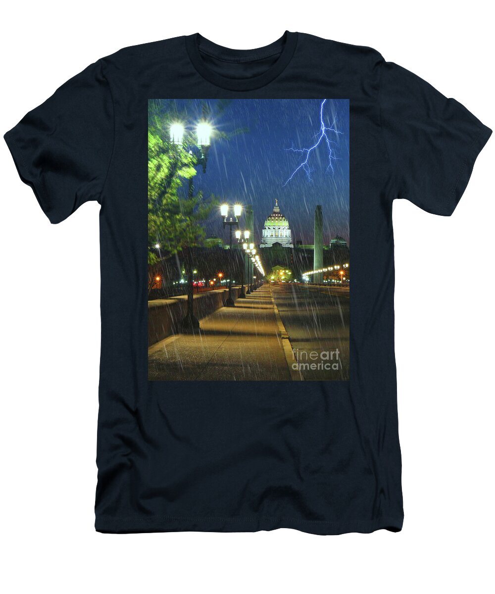 Harrisburg T-Shirt featuring the photograph Lighting The Way by Geoff Crego