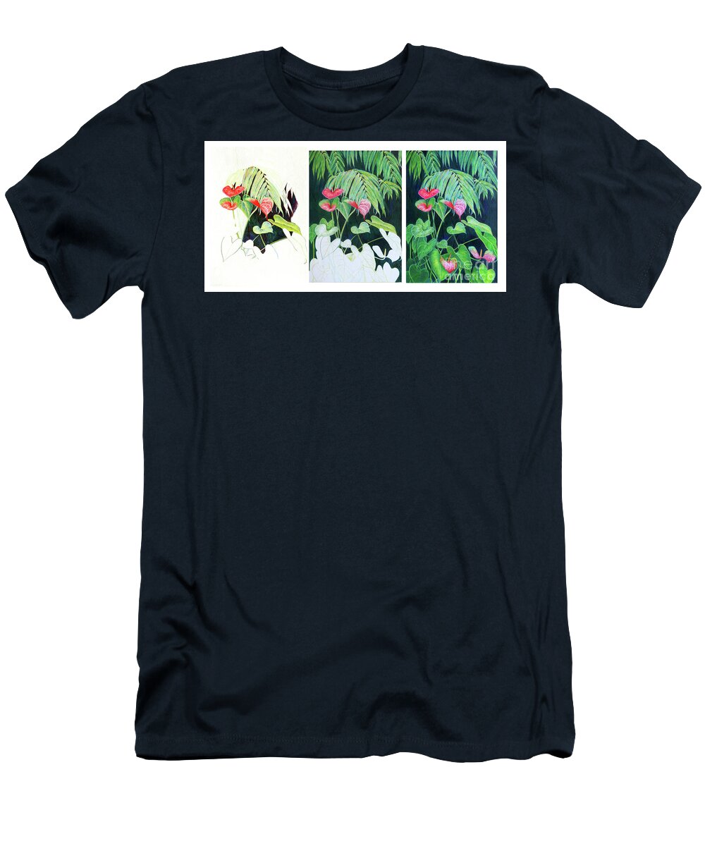 Metamorphosis T-Shirt featuring the painting Metamorphosis by Mariarosa Rockefeller