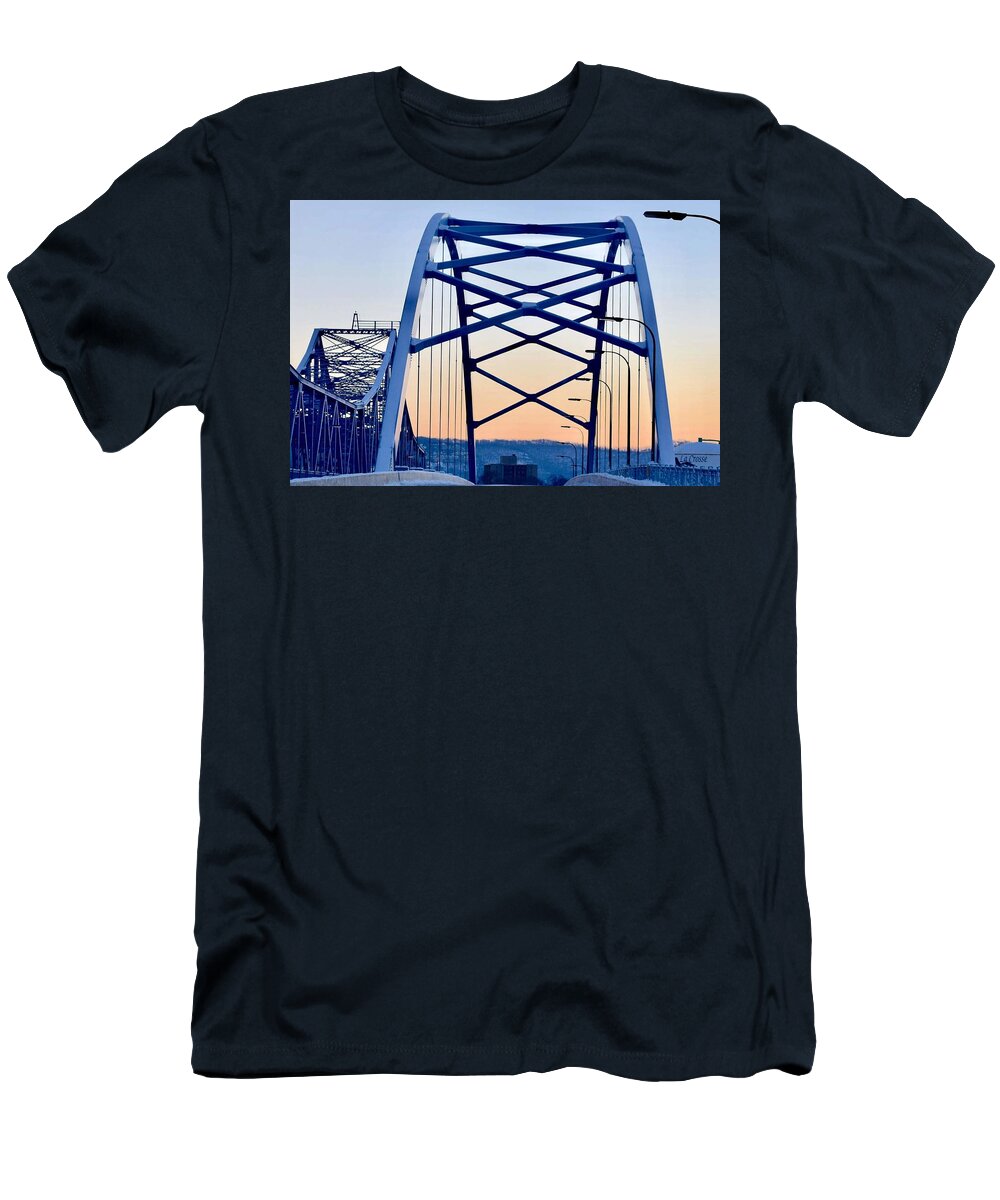 Bridges T-Shirt featuring the photograph Mississippi Bridges by Phil S Addis
