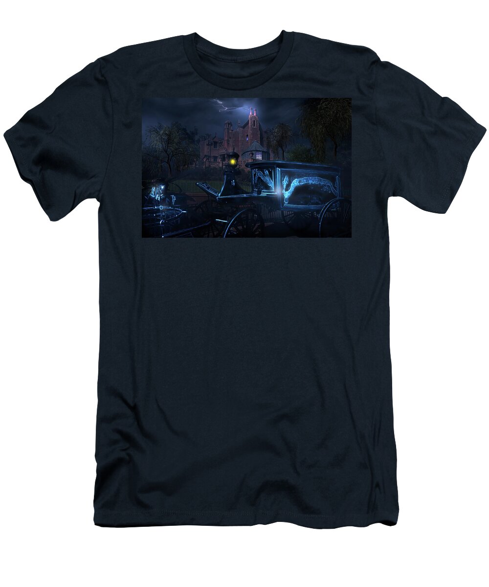 Magic Kingdom T-Shirt featuring the photograph Mystery of the Haunted Mansion by Mark Andrew Thomas