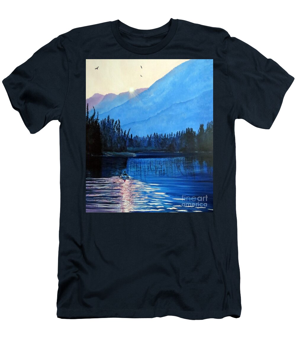 Banff T-Shirt featuring the painting Nature Feels by Marilyn McNish