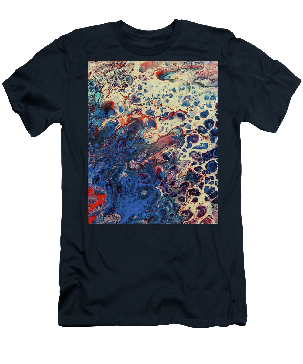 Fluid T-Shirt featuring the painting New Painting Who Dis by Jennifer Walsh