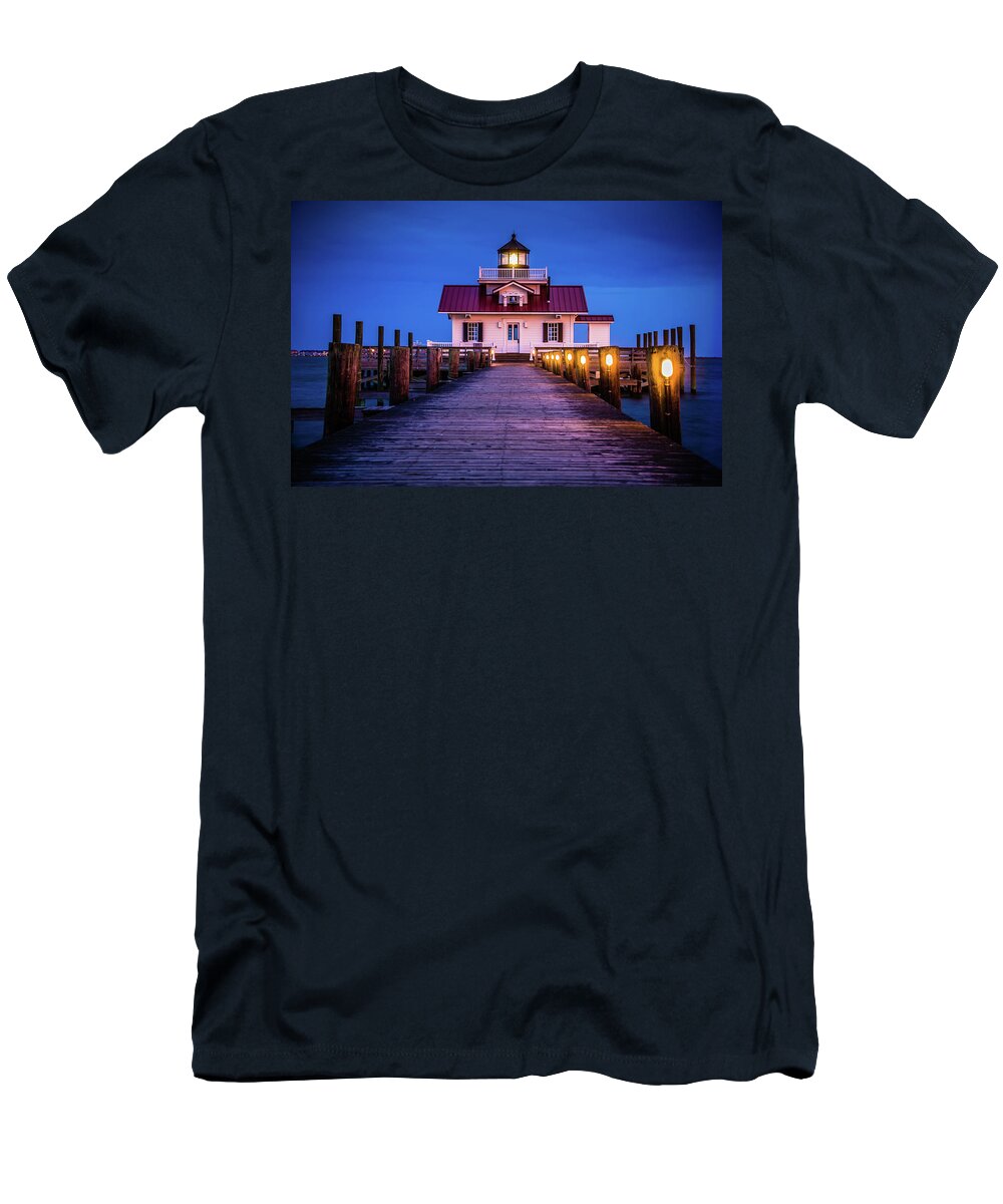Marsh Light T-Shirt featuring the photograph Night Light by Joye Ardyn Durham