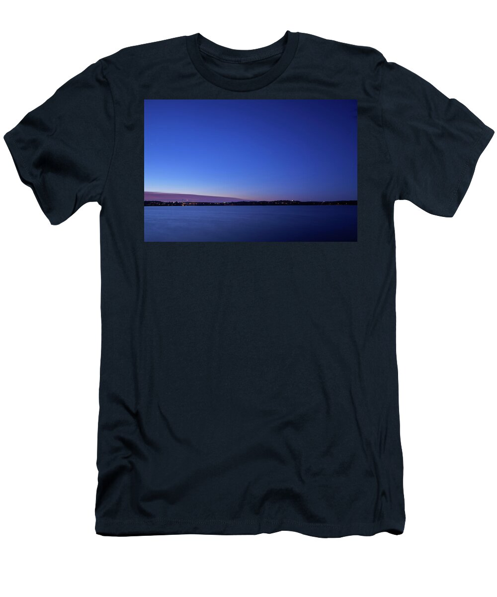 Finland T-Shirt featuring the photograph Nokia city by night by Jouko Lehto