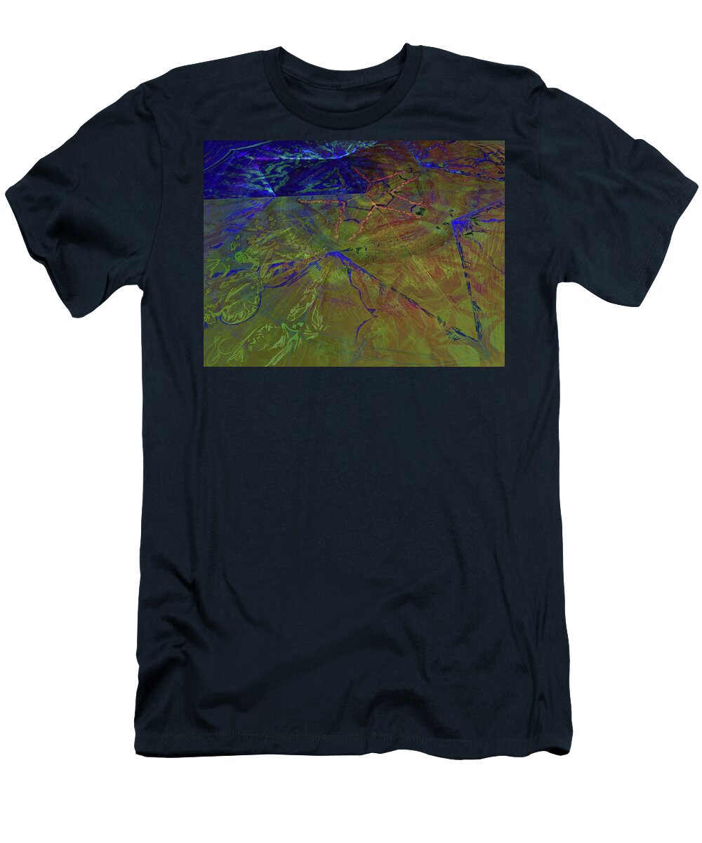 Five Sided T-Shirt featuring the painting Organica 3 by Jeremy Robinson