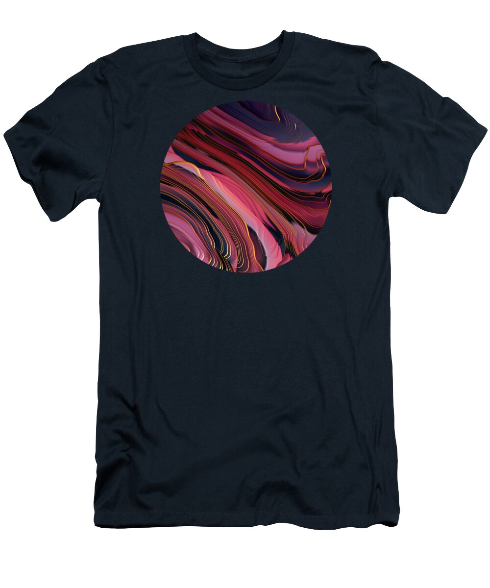 Digital T-Shirt featuring the digital art Plum Abstract by Spacefrog Designs