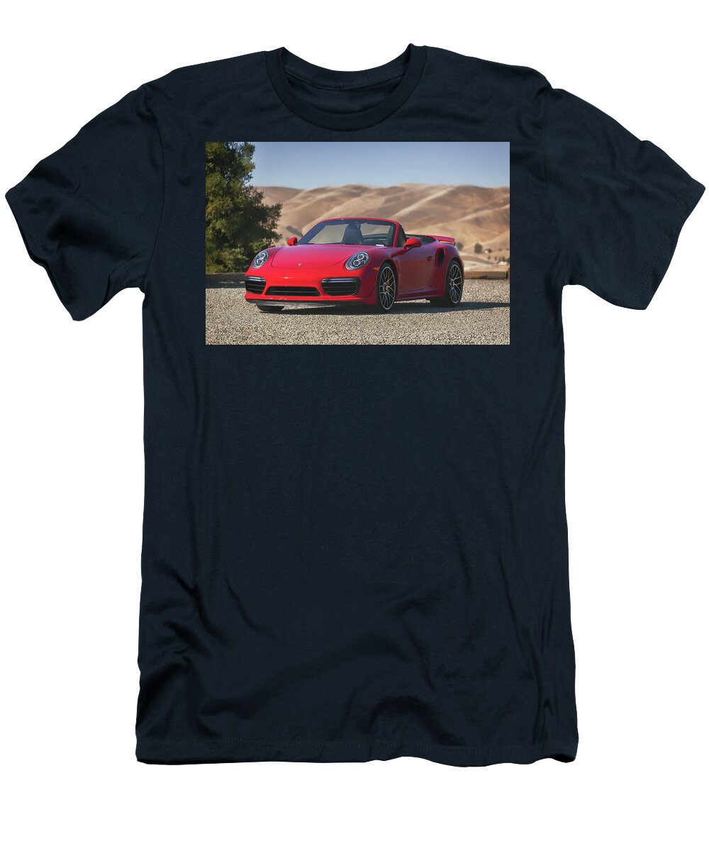 Cars T-Shirt featuring the photograph #Porsche 911 #Turbo S Cab #Print by ItzKirb Photography