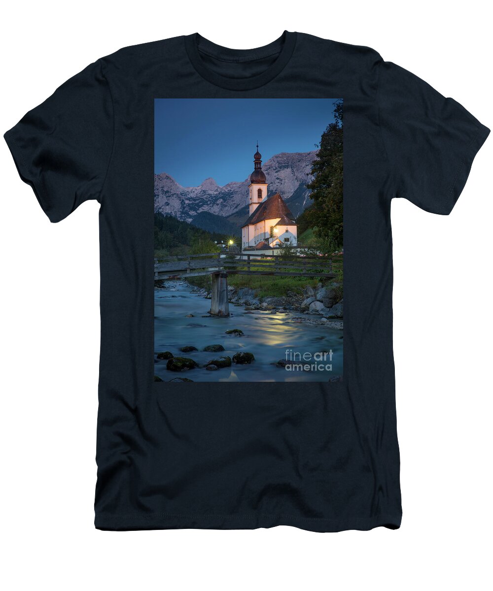 Ramsau T-Shirt featuring the photograph Ramsau Church II by Brian Jannsen