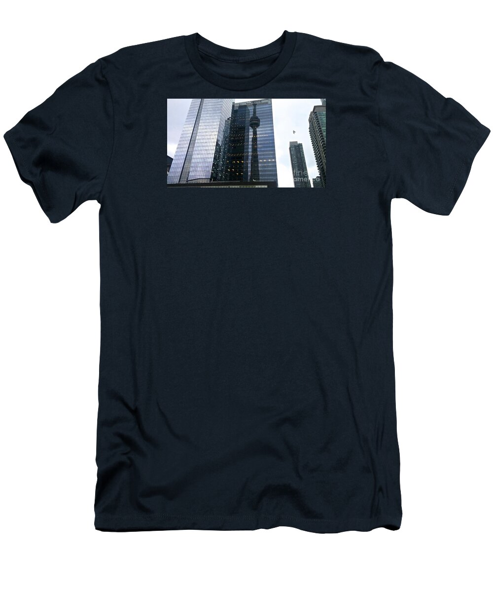 Cn Tower T-Shirt featuring the photograph Shadow Self by Blackxs Rose