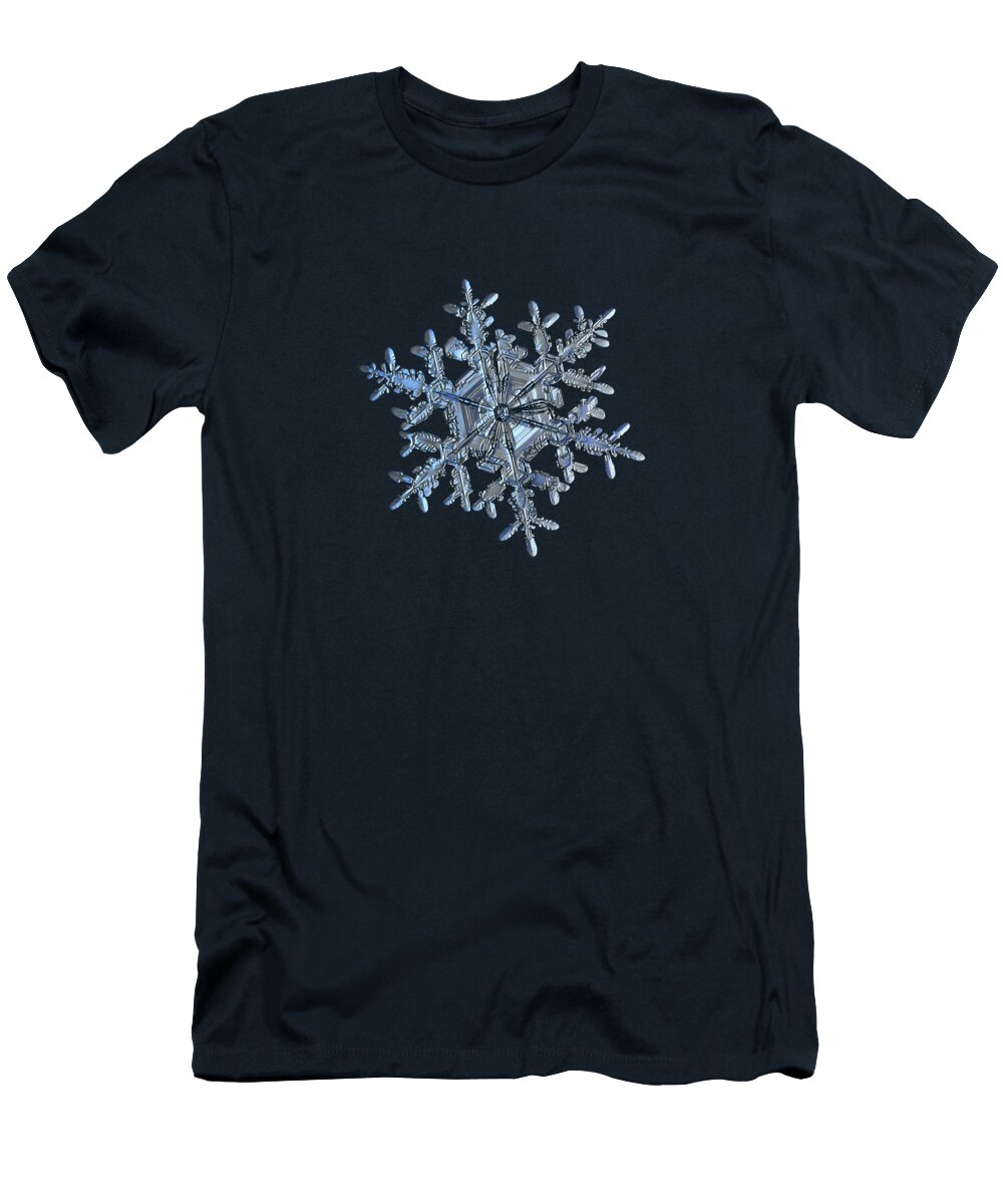 Snowflake T-Shirt featuring the photograph Snowflake 2018-02-21 n3 by Alexey Kljatov
