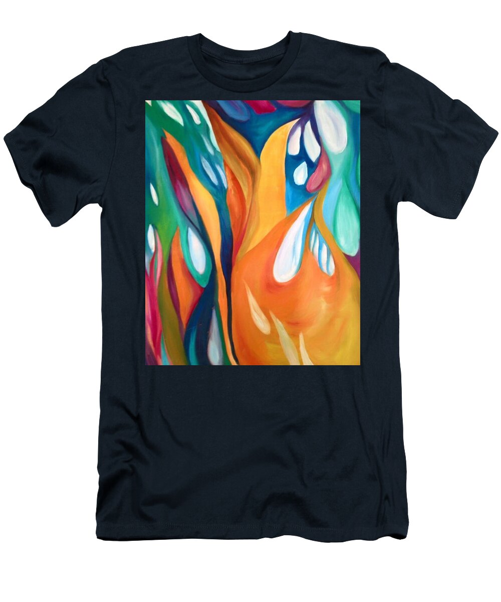 Tears T-Shirt featuring the painting Tears by Judy Dimentberg