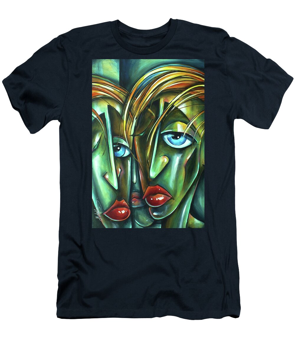 Urban Expression T-Shirt featuring the painting The Reflection by Michael Lang