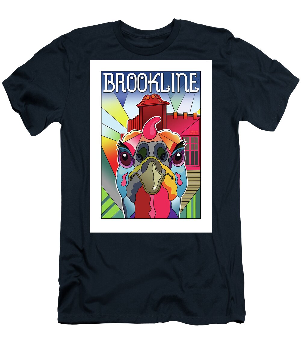 Brookline T-Shirt featuring the digital art Turkeypalooza by Caroline Barnes