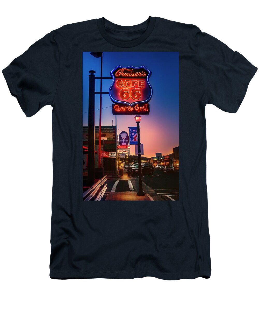 Route 66 T-Shirt featuring the photograph Urban Route 66, Williams AZ by Micah Offman