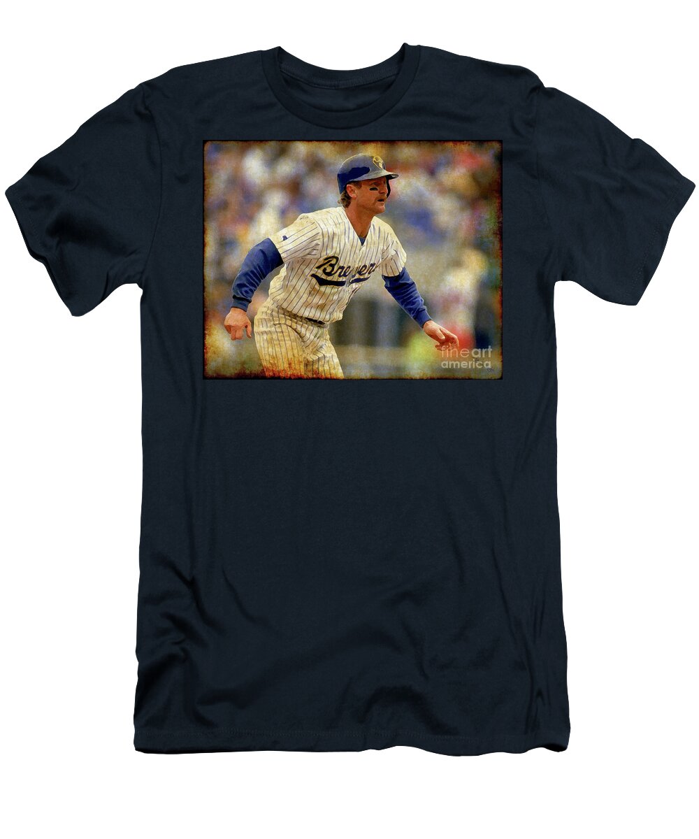 Baseball T-Shirt featuring the photograph Vintage Robin Yount Art by Billy Knight