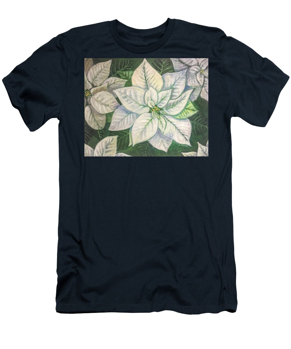 Eugene T-Shirt featuring the painting White Poinsettia by Tara D Kemp