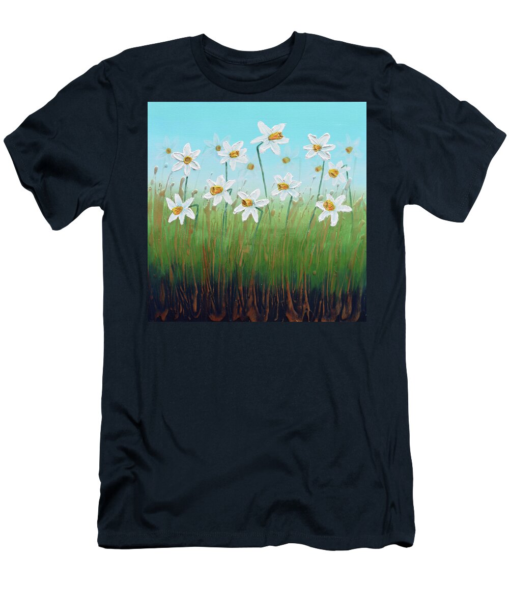 Daffodils T-Shirt featuring the painting Daffodils by Amanda Dagg