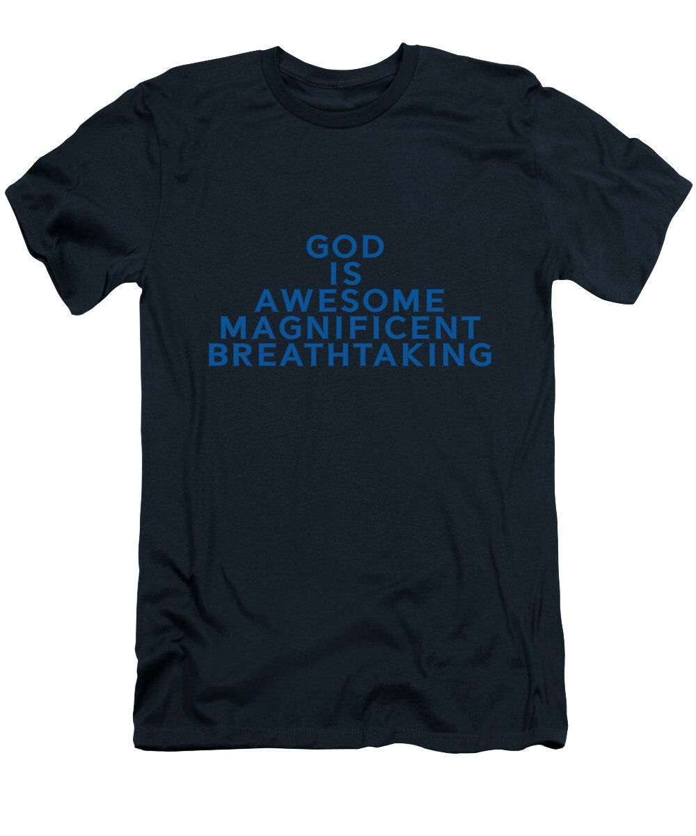 Awesome T-Shirt featuring the painting God is Awesome 2 #1 by Celestial Images