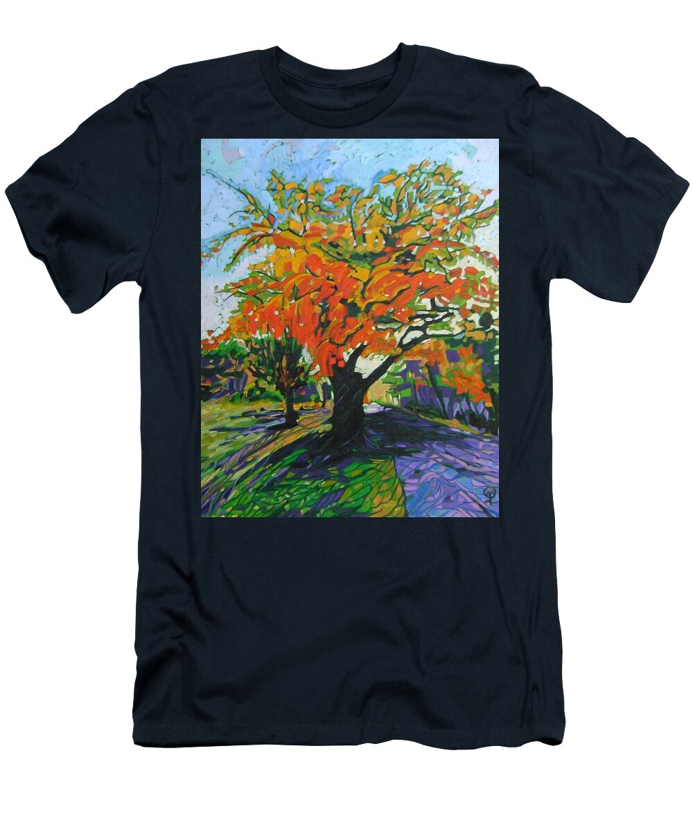 Quabbin Tree T-Shirt featuring the painting Quabbin Tree #2 by Therese Legere