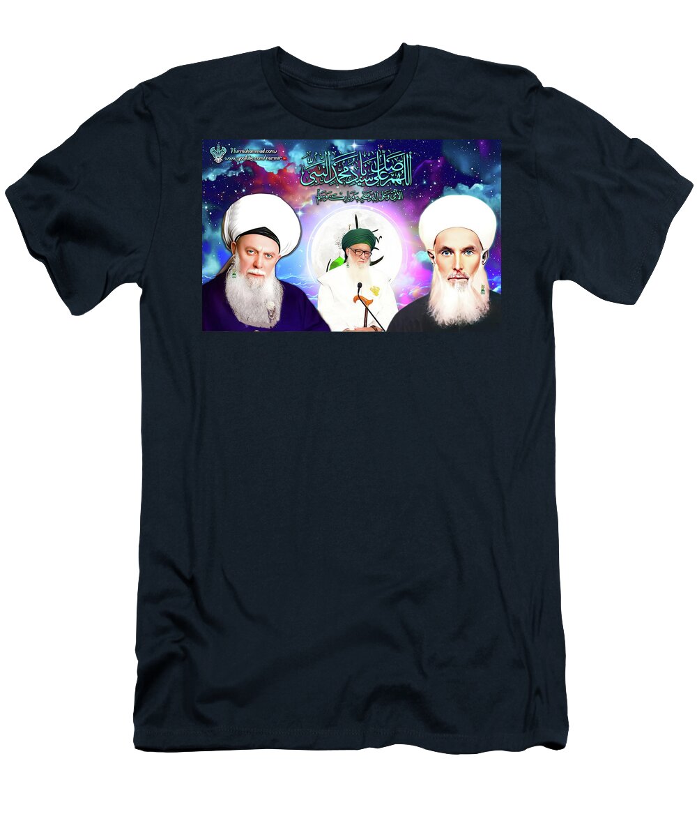  T-Shirt featuring the digital art Shaykh and Disciple Eternal #1 by Sufi Meditation Center