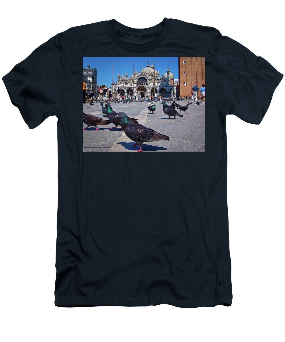St. Mark's Square Venice Italy T-Shirt featuring the photograph St. Mark's Square - Venice, Italy #2 by David Morehead