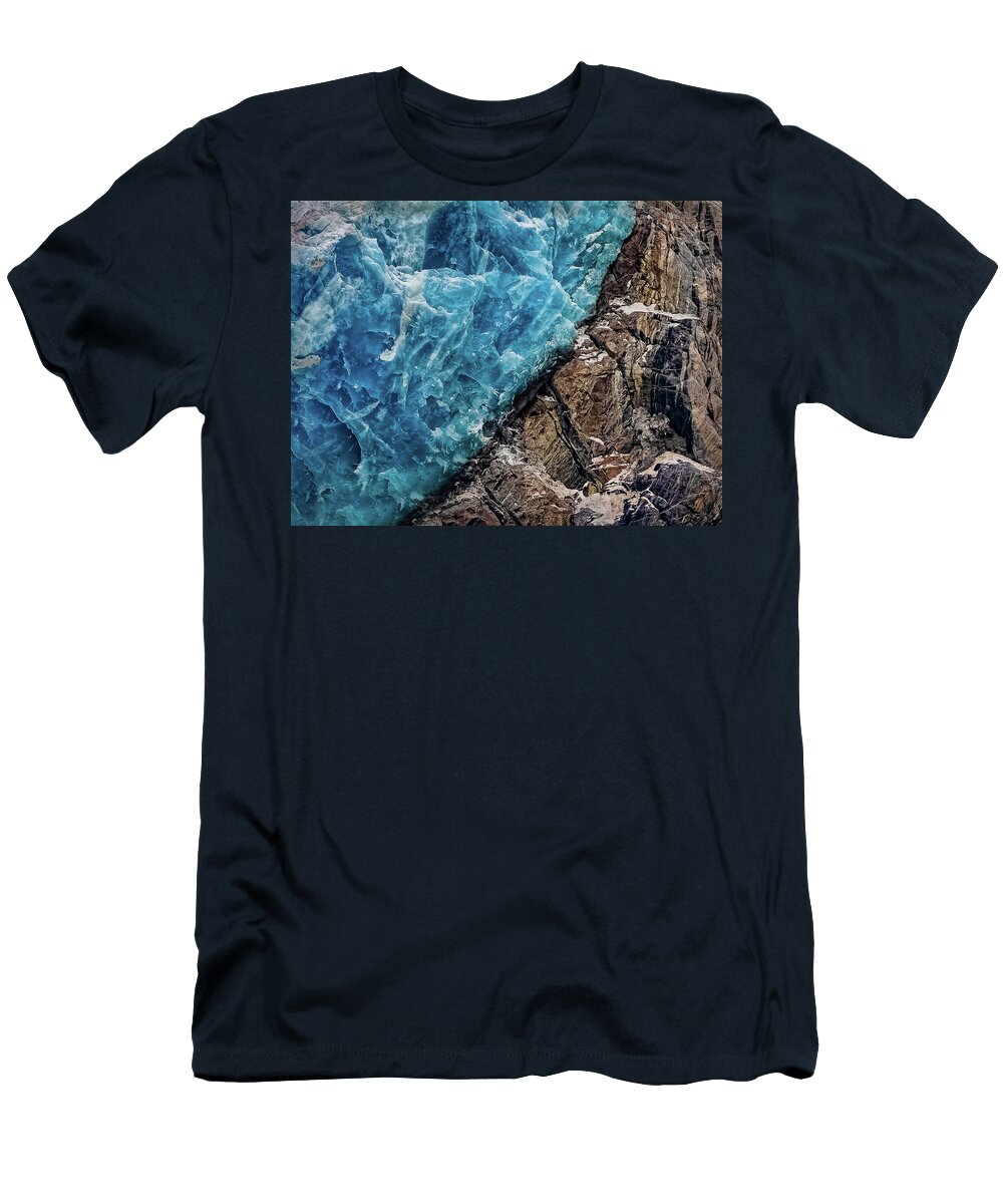 Rock And Ice T-Shirt featuring the photograph The Edge Of Connection #1 by Louise Lindsay
