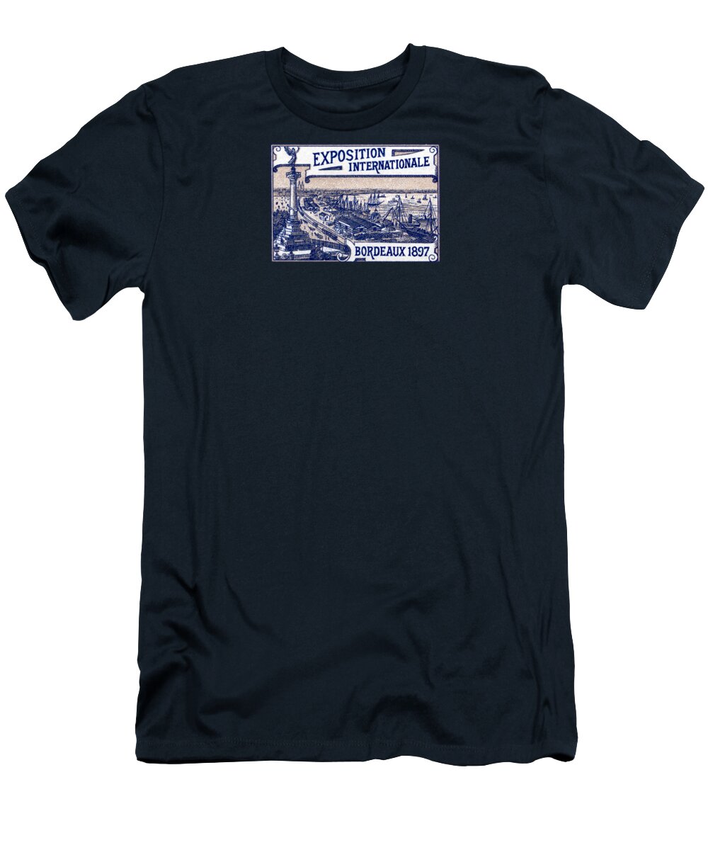 Bordeaux France T-Shirt featuring the painting 1897 Bordeaux France International Expo by Historic Image
