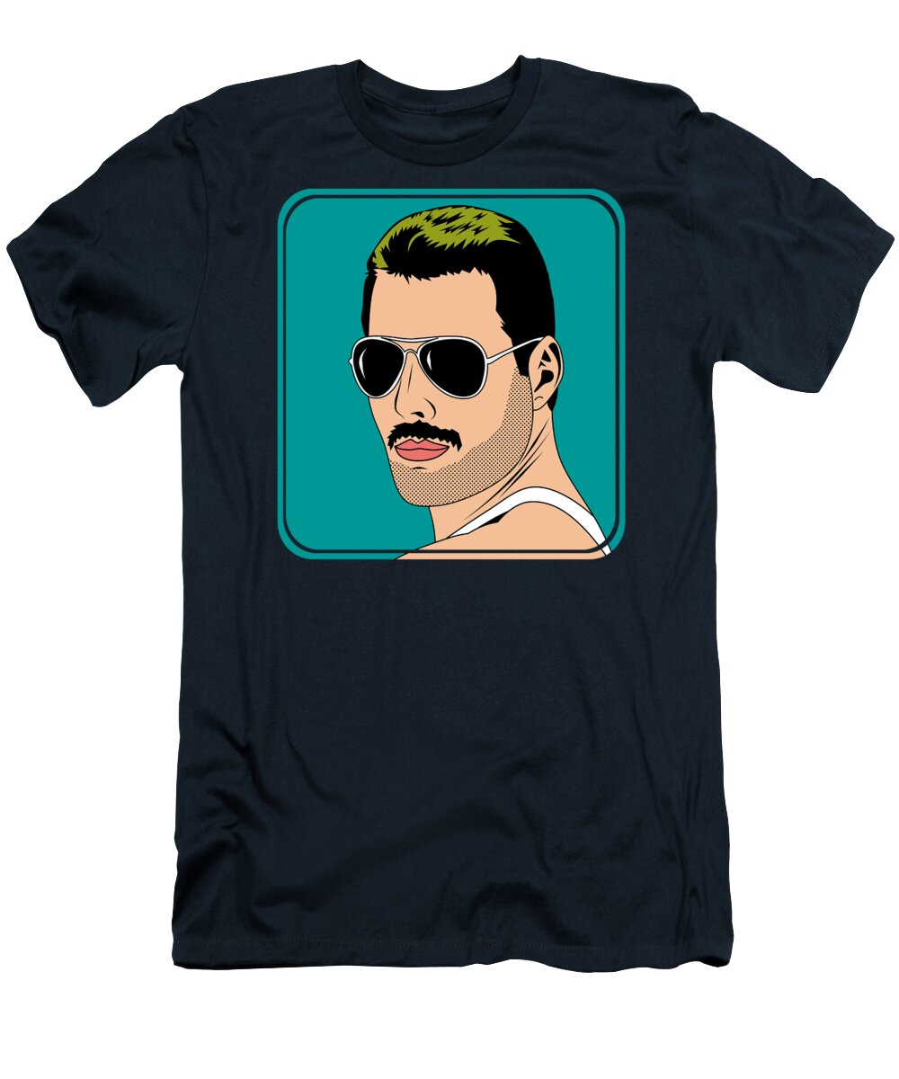 Freddie Mercury T-Shirt featuring the digital art Freddie mercury by Mark Ashkenazi
