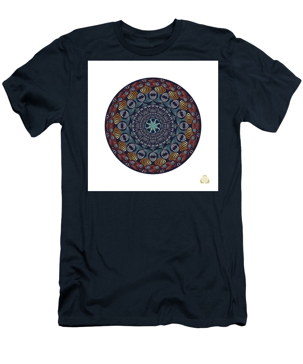Mandala T-Shirt featuring the digital art Kuklos No 4321 #2 by Alan Bennington