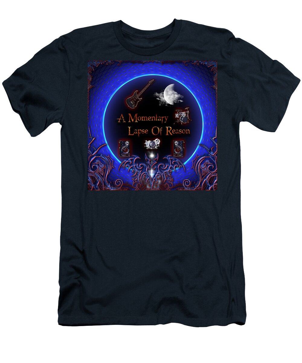 Pink Floyd T-Shirt featuring the digital art A Momentary Lapse Of Reason by Michael Damiani