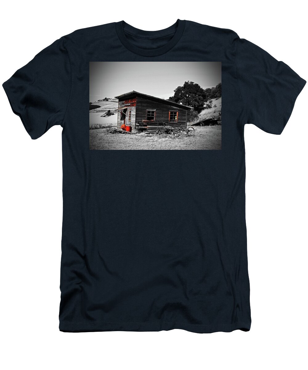  T-Shirt featuring the digital art Abandon, Shop At Sharp Ranch by Fred Loring