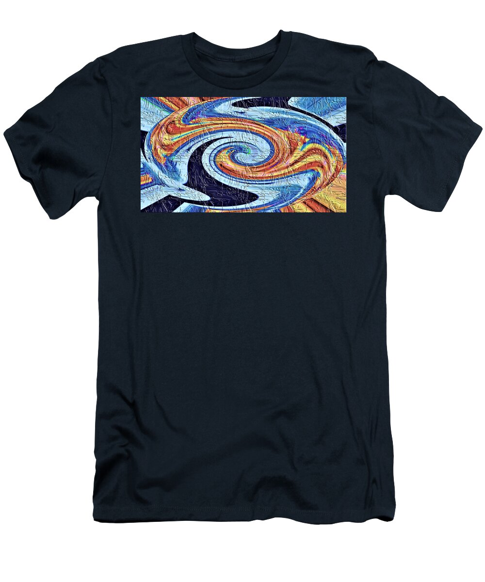 Abstract T-Shirt featuring the digital art Abstract Oval by Ronald Mills