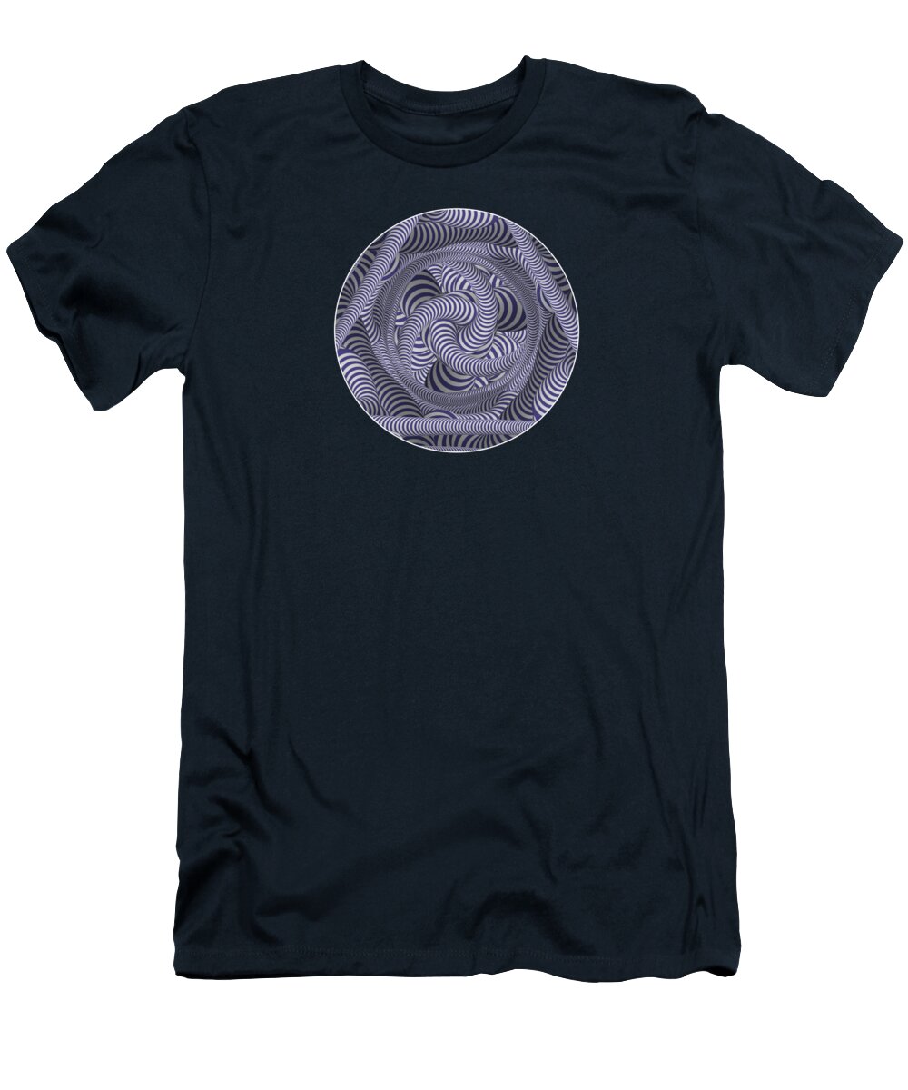 Illusion T-Shirt featuring the digital art Nautical Coloured 3D Illusion by Barefoot Bodeez Art