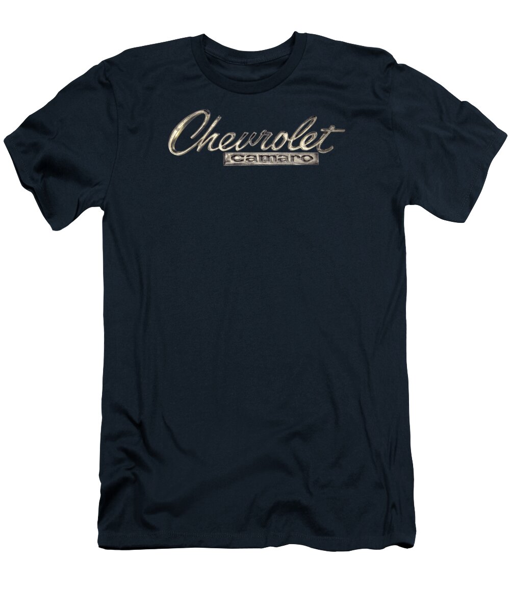 Automotive T-Shirt featuring the photograph Chevrolet Camaro Badge by YoPedro