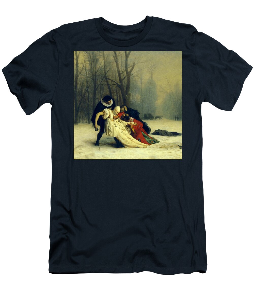 Art History T-Shirt featuring the painting The Duel After the Masquerade #2 by Jean-Leon Gerome