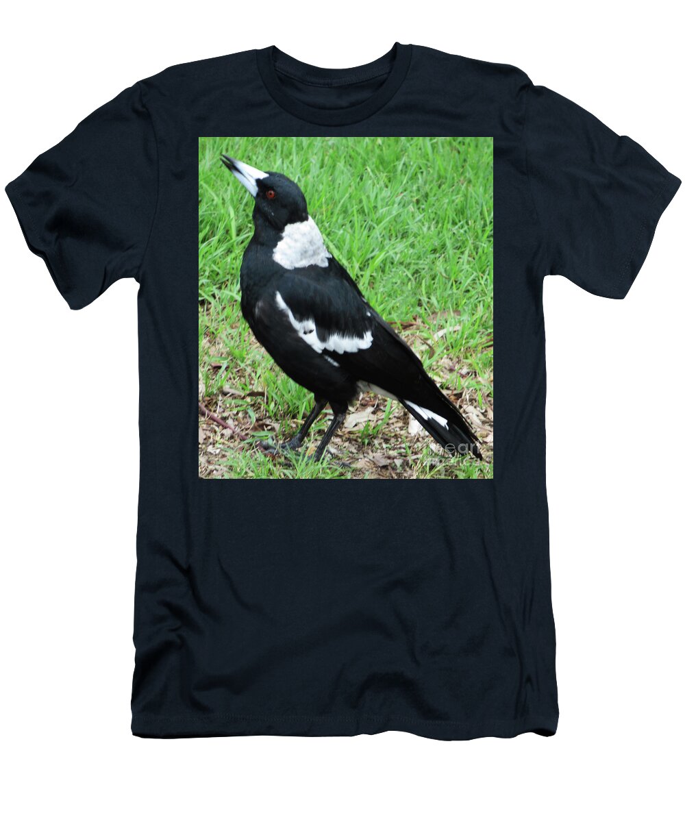Bird T-Shirt featuring the photograph Australian Magpie by Randall Weidner