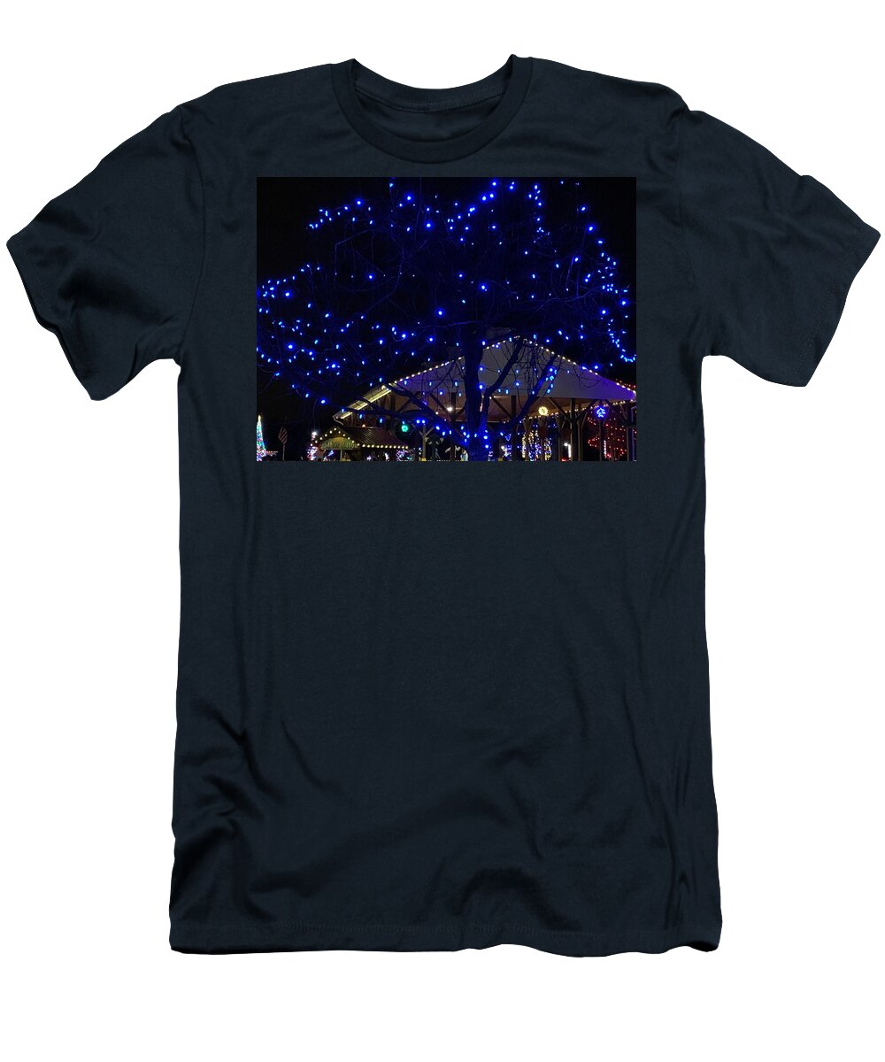 Christmas T-Shirt featuring the photograph Blue Christmas by Lee Darnell