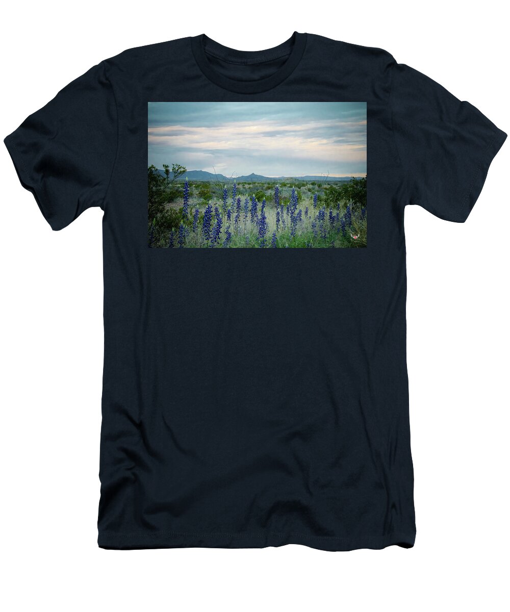 Bluebonnets T-Shirt featuring the photograph Bluebonnets Reaching for the Sky by Pam Rendall